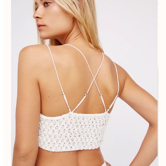 Free People Adella Bralette in White - Picture 2 of 9